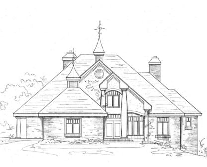 Country french house plan