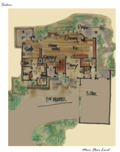 Oriental house plan