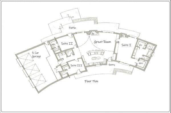 Curved House Plan - Unique House Plans