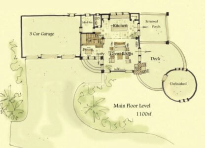 Small castle home plan