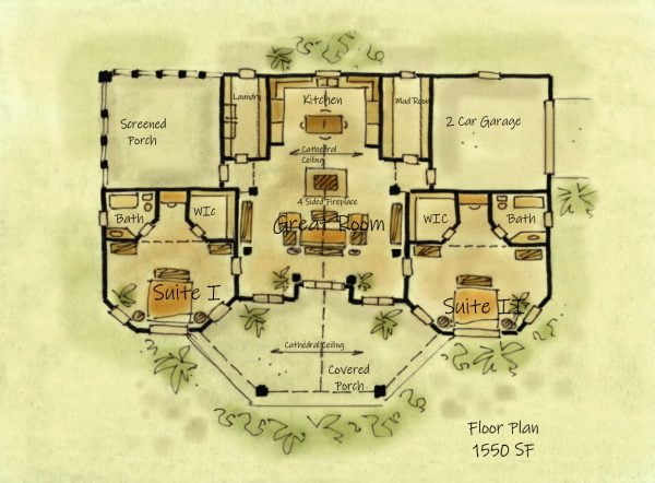 Country Style House design - Unique House Plans